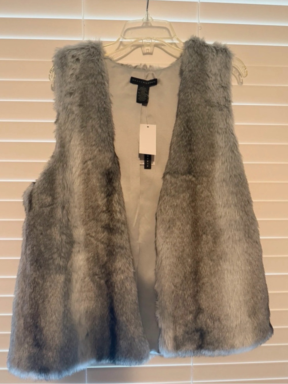 Grace Elements Silver-Gray Faux Fur Vest